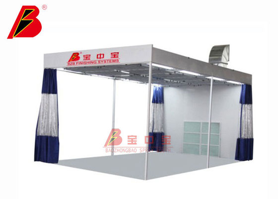 Trạm chuẩn bị thân xe tự động không có tầng hầm bằng kim loại Phòng chà nhám xả bên màu đen