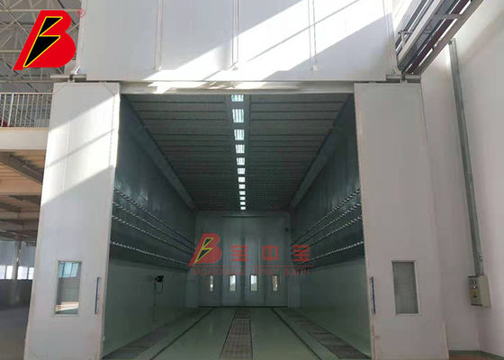 chất lượng Máy bay PU tường 10 micron Phòng phun công nghiệp với thang máy làm việc nhà máy sản xuất