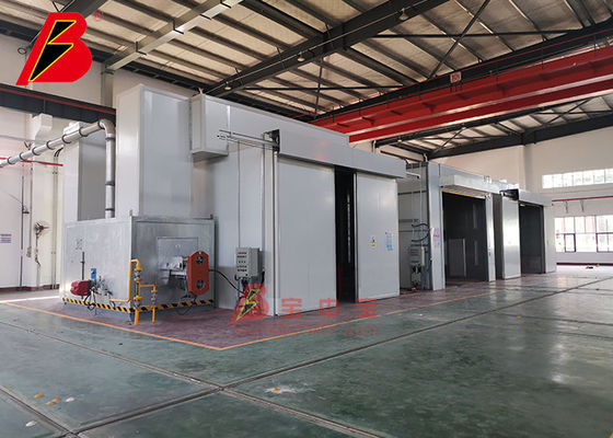 chất lượng Dây chuyền sản xuất sơn phun TUV 60um liên tục cho cửa điện trượt nhà máy sản xuất