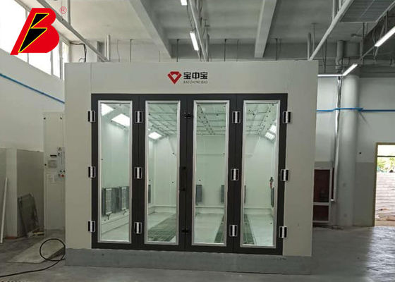 chất lượng Cửa kính lớn Buồng phun xe 16kw dành cho người hâm mộ tuabin tự động nhà máy sản xuất