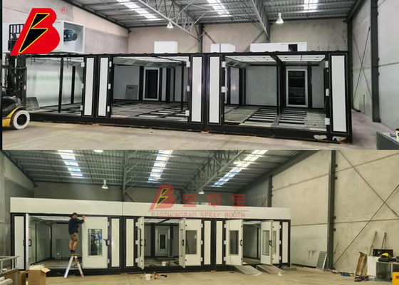 chất lượng Buồng xịt xe Twins di động theo phong cách container nhà máy sản xuất