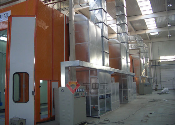 Xe buýt sưởi ấm Diesel Đầy đủ Gian hàng phun Downdraft Phòng sơn cửa giữa