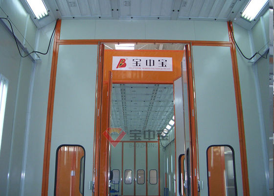 chất lượng Buồng phun xe buýt công nghiệp dài 15m với đèn chiếu sáng bên tủ quạt nhà máy sản xuất