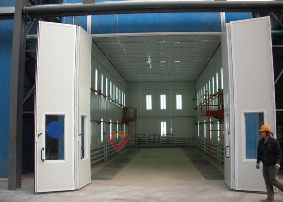 chất lượng Buồng phun xe buýt 1000Lux với quạt đèn bên trên gian hàng sơn xe tải nhà máy sản xuất