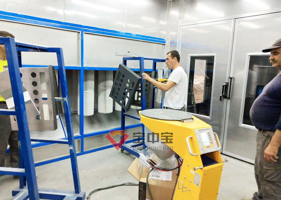 TUV Large Cyclone Dây chuyền sơn tĩnh điện Gian hàng sơn bằng phòng nướng thủ công