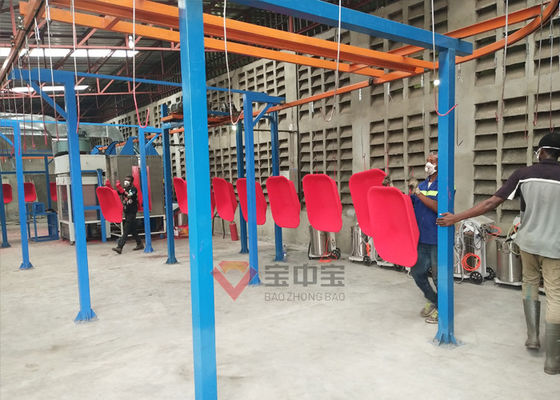 Dây chuyền sơn phủ điện nhà máy kim loại + Lò nướng có khung đỡ xe đẩy
