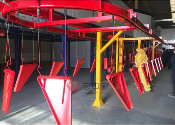 Dây chuyền sơn tĩnh điện công nghiệp treo dây chuyền với hệ thống tuần hoàn điện