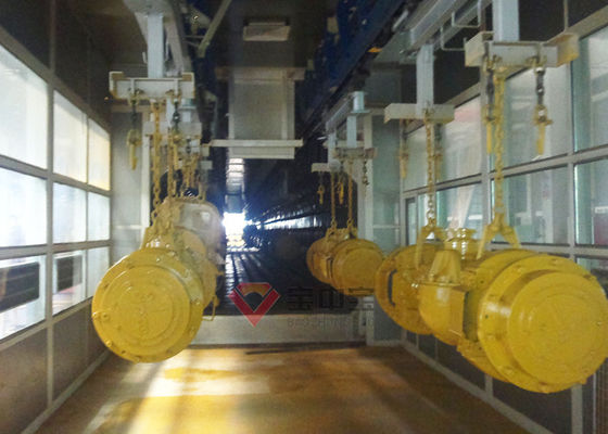 chất lượng Thiết bị dây chuyền sơn tĩnh điện cho các thành phần xe xây dựng Dây chuyền sơn tự động nhà máy sản xuất