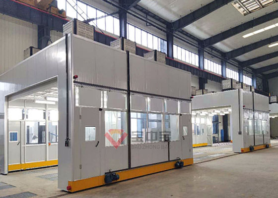 chất lượng Buồng phun di động với đường sắt Toàn bộ phòng Di chuyển phòng sơn nhà máy sản xuất